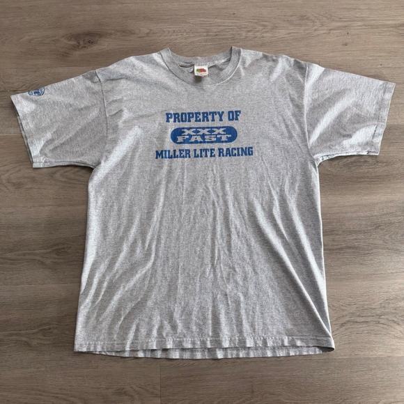 Fruit of the Loom Other - VTG 2006 Miller Lite property of Racing T Shirt Men's XL Grey Fruit of the‎ Loom